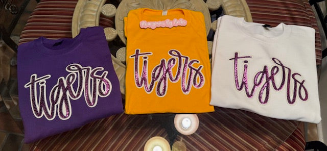 Tigers sequin patch sweatshirt