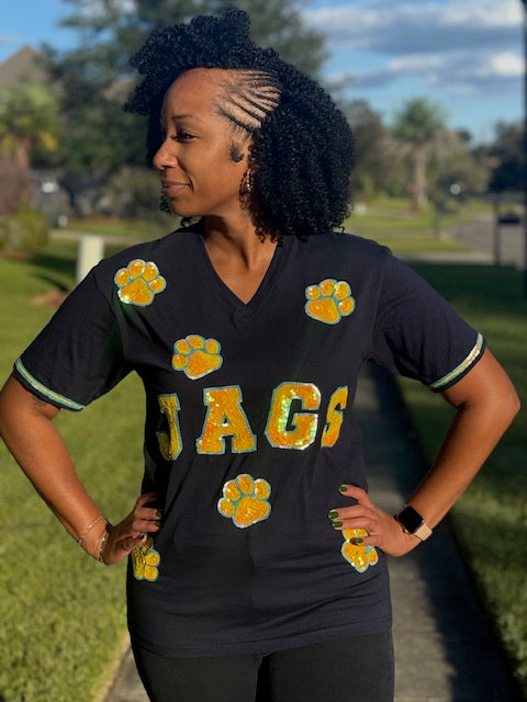 JAGS sequin v–neck shirt